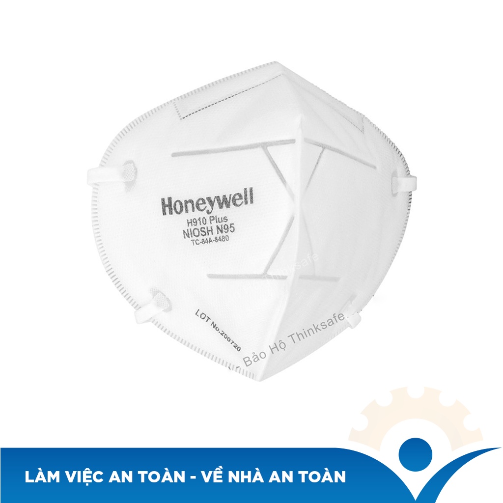 Khẩu trang lọc bụi Honeywell H910 Plus N95 - Khẩu trang 3D đạt tiêu chuẩn Niosh N95 chống bụi phòng độc - Khẩu trang phòng dịch dây đeo qua gáy