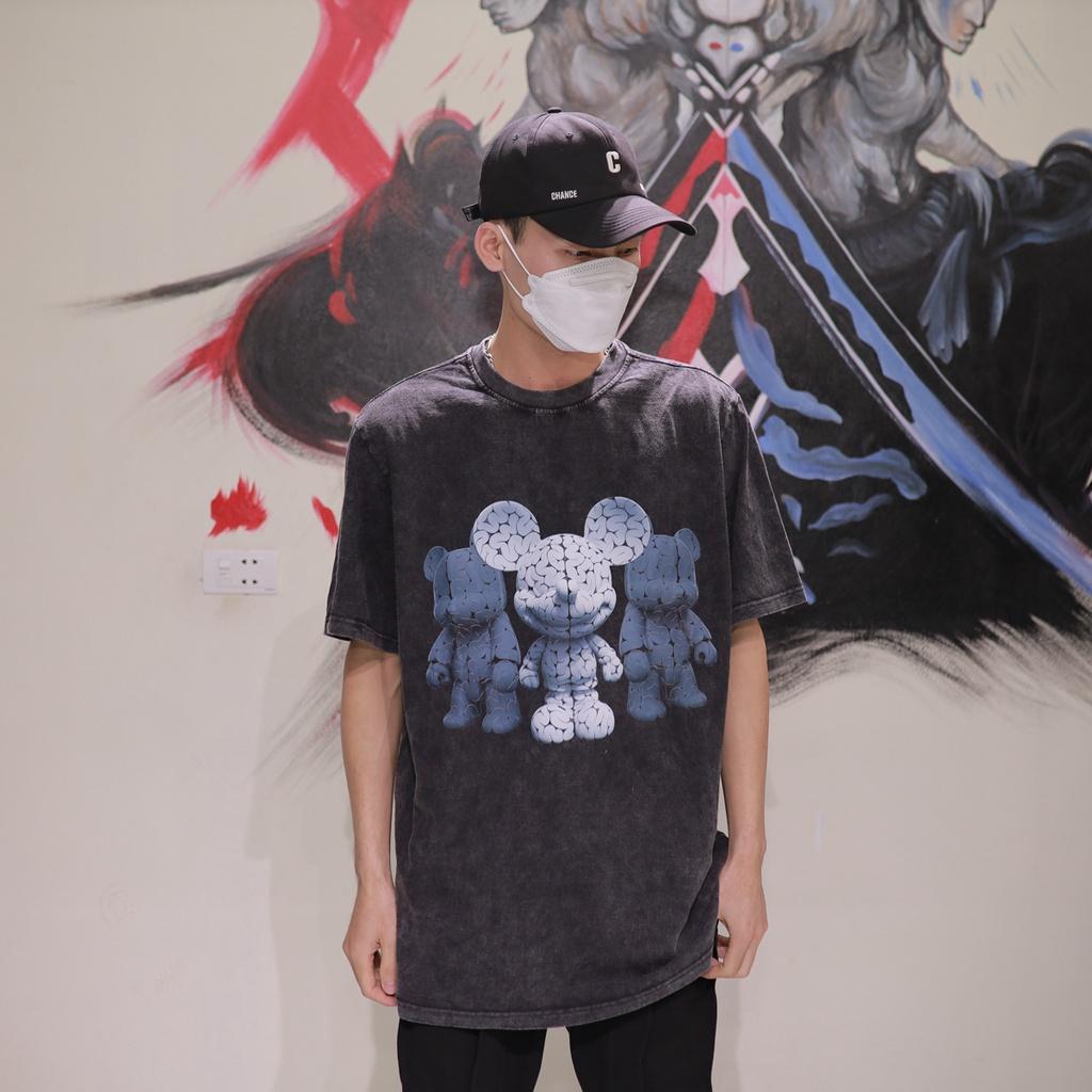 Áo thun loang Chuột tay lỡ chất liệu 100% cotton cao cấp nam nữ đều mặc được dáng unisex