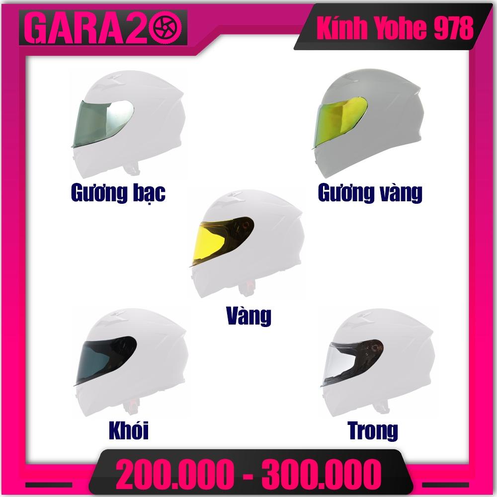 KÍNH MŨ FULLFACE YOHE 978/977/981 - (KHÔNG BAO GỒM MŨ BẢO HIỂM) - GARA20