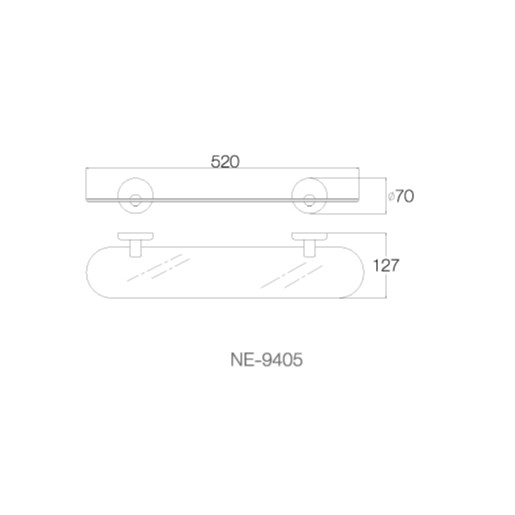 Kệ kính 50cm - NE-9405 - SUS 304