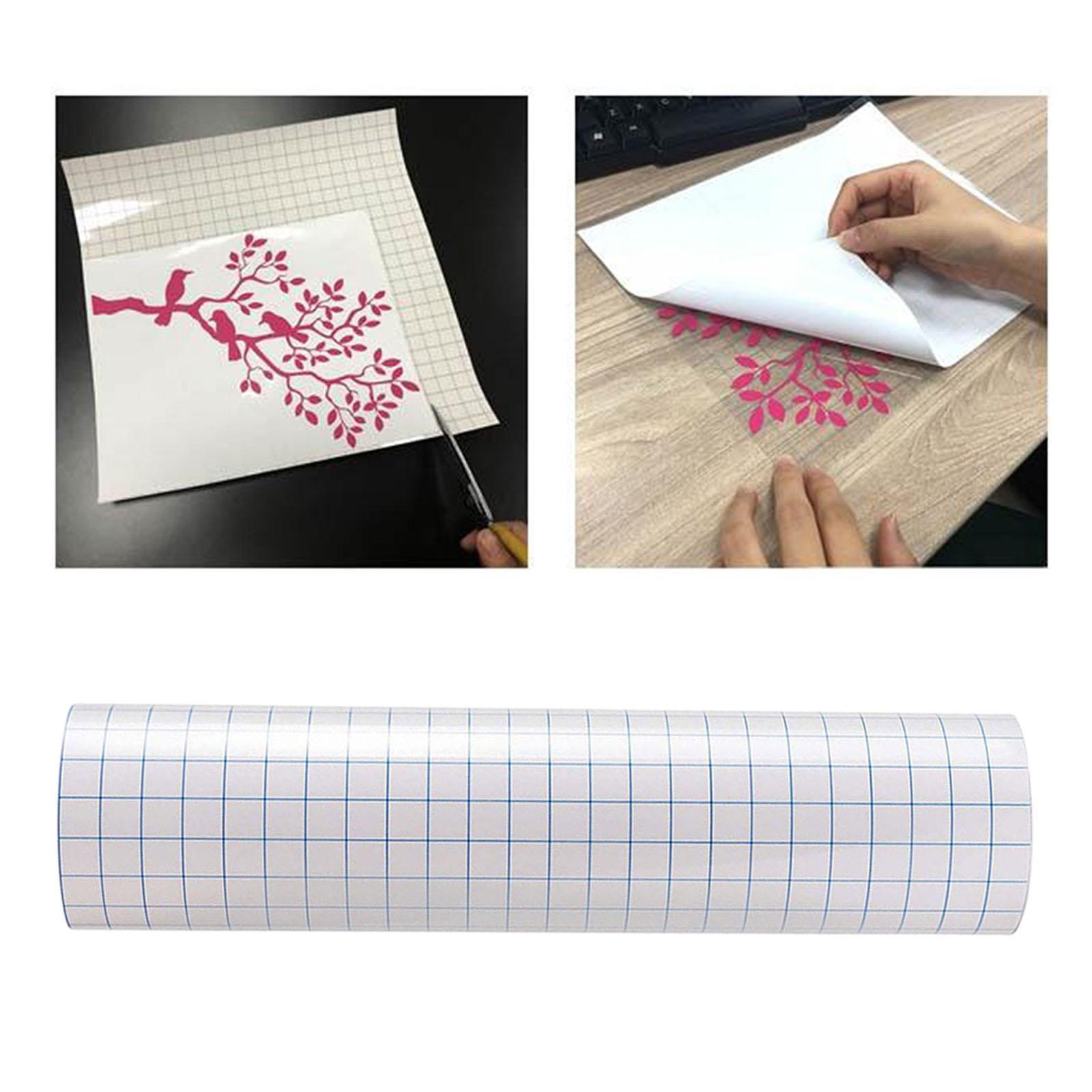 Vinyl Transfer Paper Tape Roll Application Tape for Sticky with Alignment Grid for Car