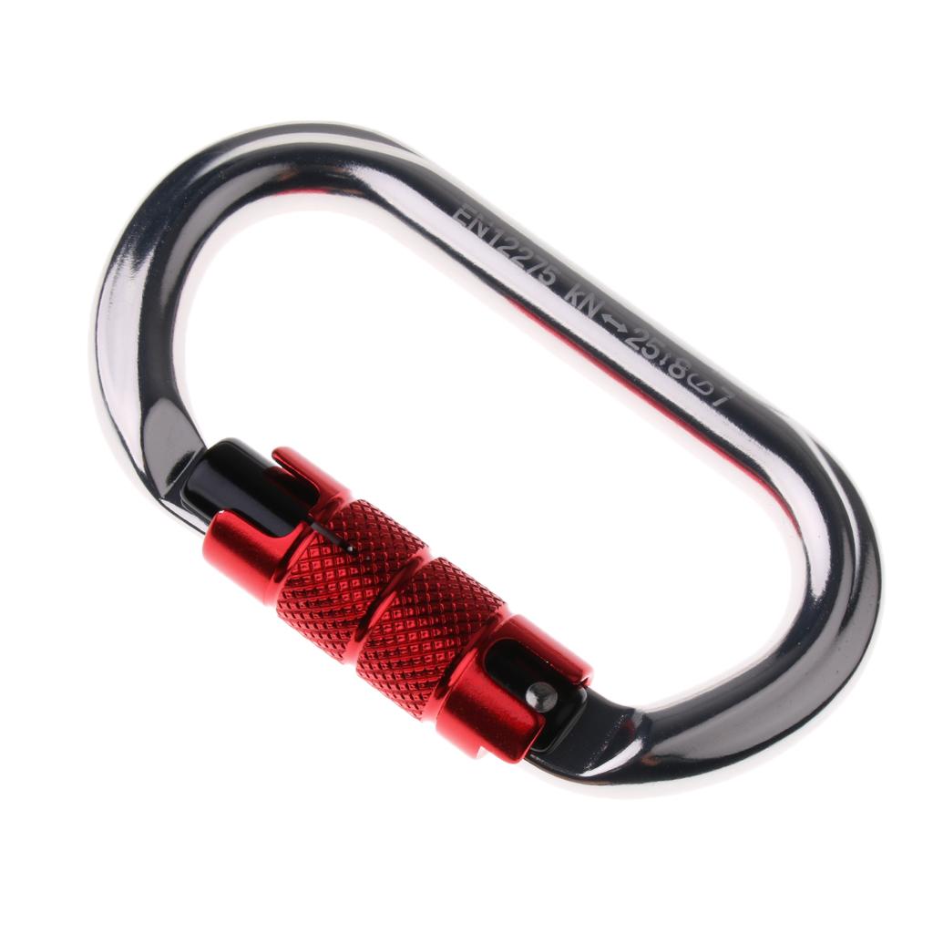 Carabiner Leo Núi Hình Bầu Dục 25KN Nhôm Tự động Khóa Carabiner