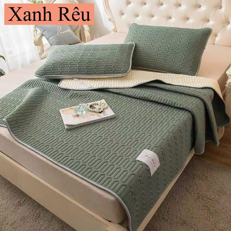 Chiếu điều hoà cao su non Tencel + tặng kèm 2 vỏ gối