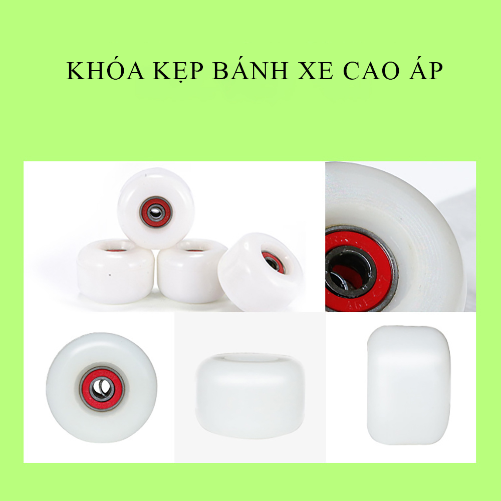 Ván trượt thể thao skateboard 80cm cao cấp đạt chuẩn thi đấu, 8 lớp gỗ phong ép mặt nhám, siêu bền, siêu chịu lực.