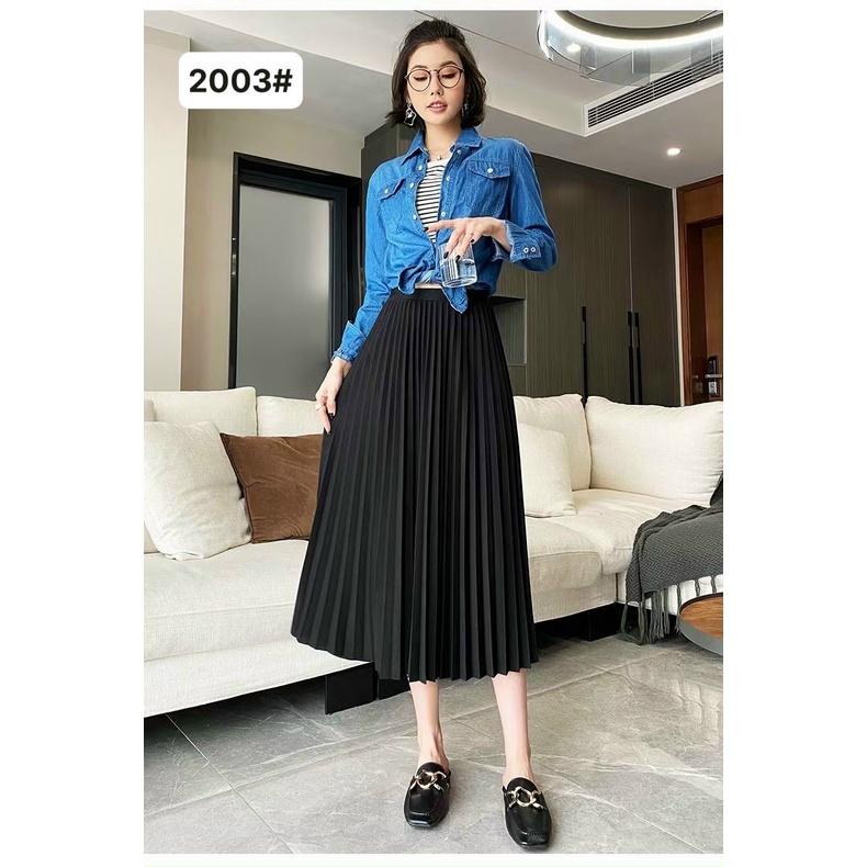 Chân Váy Xếp Ly Dáng Dài Nữ Tính