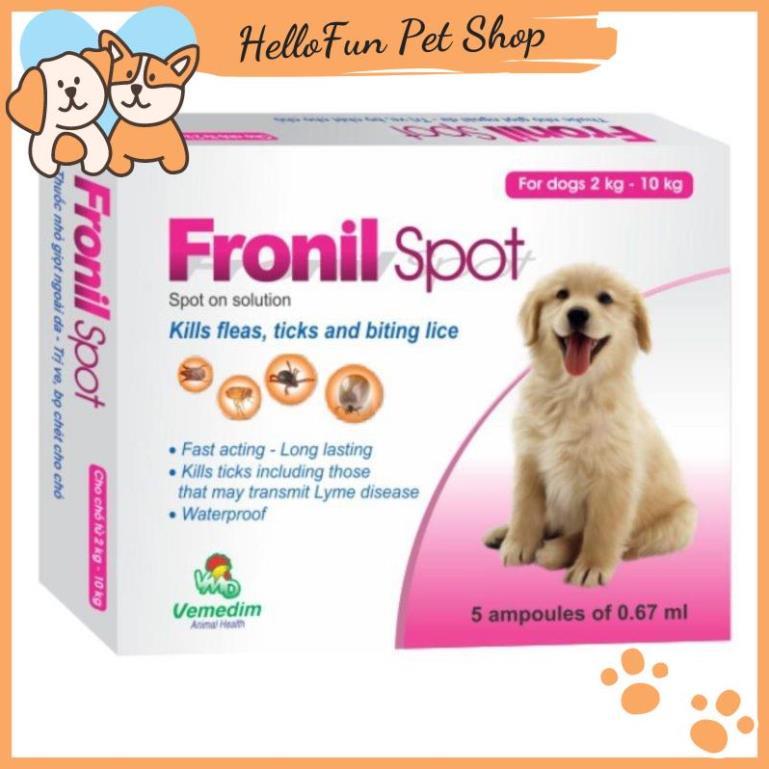 Nhỏ gáy Fronil Spot trị ve rận, bọ chét cho chó