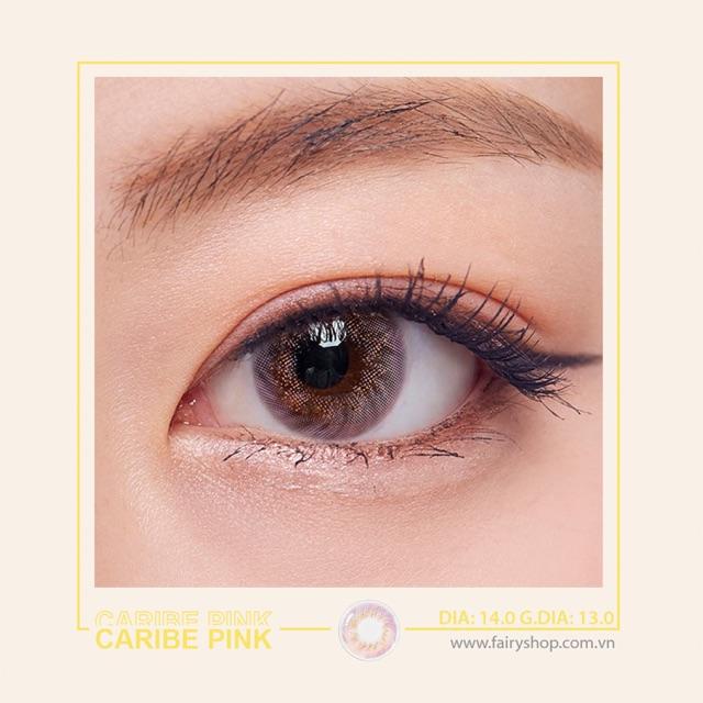 Kính Áp Tròng Caribe Pink 14.0mm - FAIRY SHOP CONTACT LENS - độ 0 đến 8 silicone hydrogel