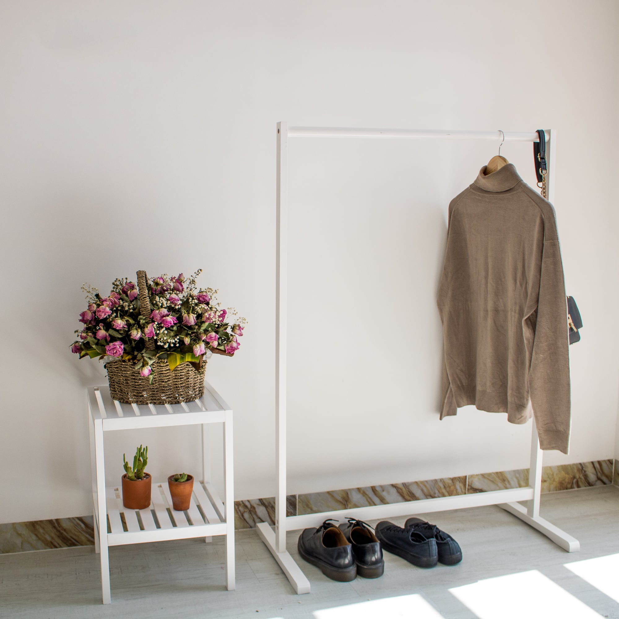 GIÁ TREO QUẦN ÁO THANH ĐƠN- MÀU GỖ - SINGLE HANGER