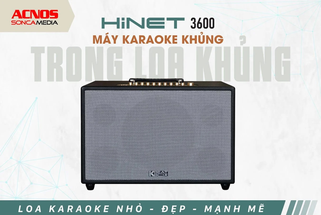 Dàn âm thanh di động xách tay ACNOS HiNet 3600[HÀNG CHÍNH HÃNG]