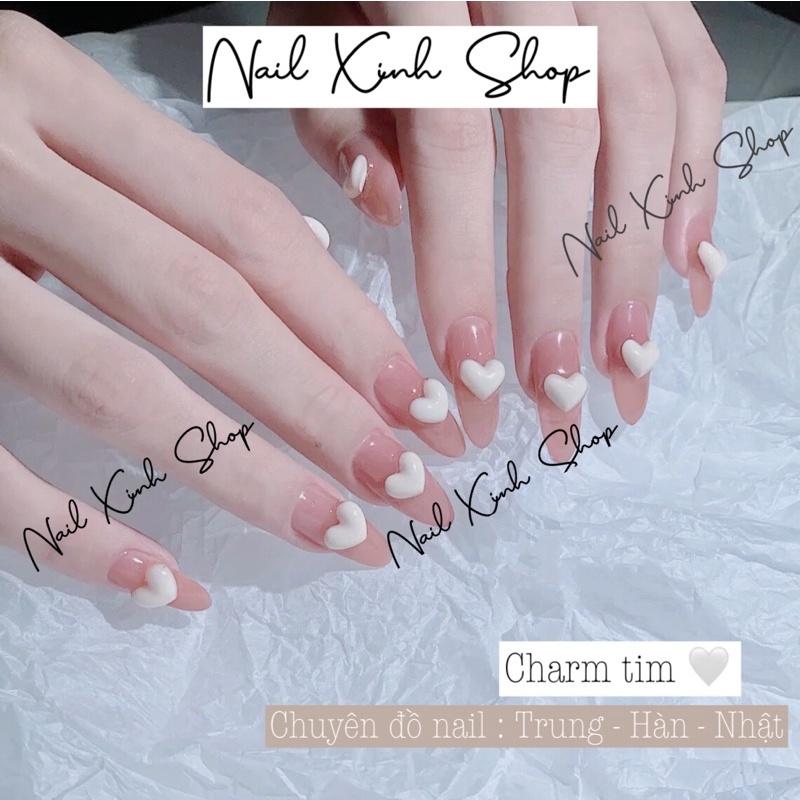 Charm tim nhỏ trang trí nail - móng tay nghệ thuật