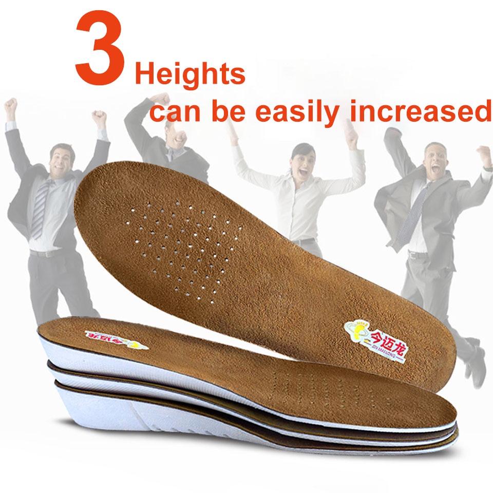 Miếng Lót Giày Tăng Chiều Cao 1.5CM-3.5CM Bằng Da Thật Mềm Mại Chống Sốc Cho Nam Và Nữ