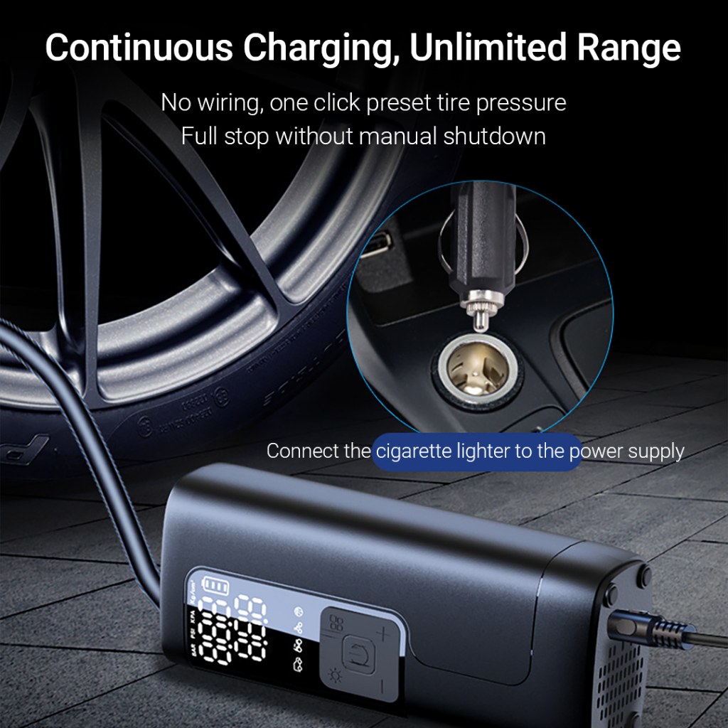 Xiaomi Youpin Newo Máy Bơm Hơi Di Động 19 Bơm Khí Hợp Kim Mạnh Và Lạnh Nhanh Với 5 Chế Độ lạm phát Nhỏ Và Tiện Lợi Để Mang