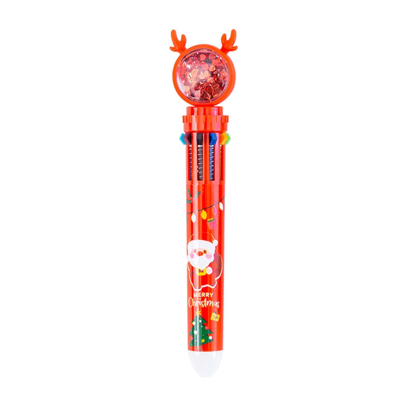 10 Colors Ballpoint Pen Retractable Ballpoint Pen 10 in 1 for Gift Children