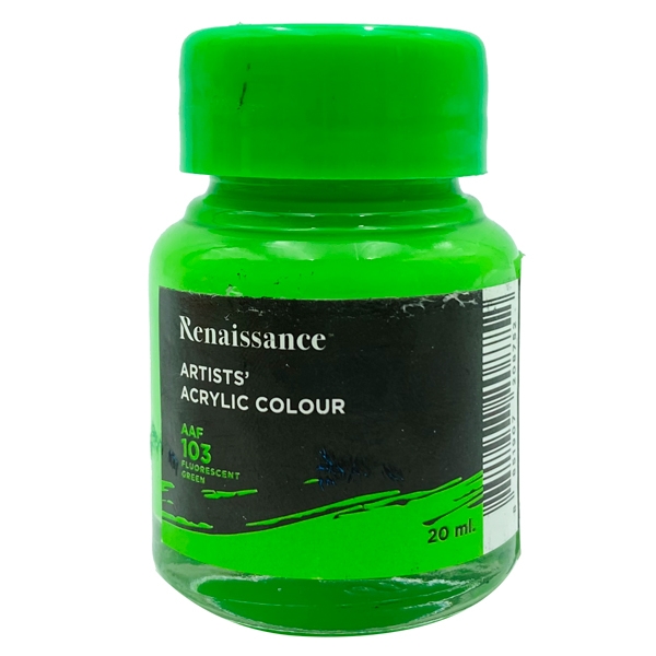 Màu Nước Renaissance Fluo 20ml - Xanh Lá Cây (Fluorescent Green)