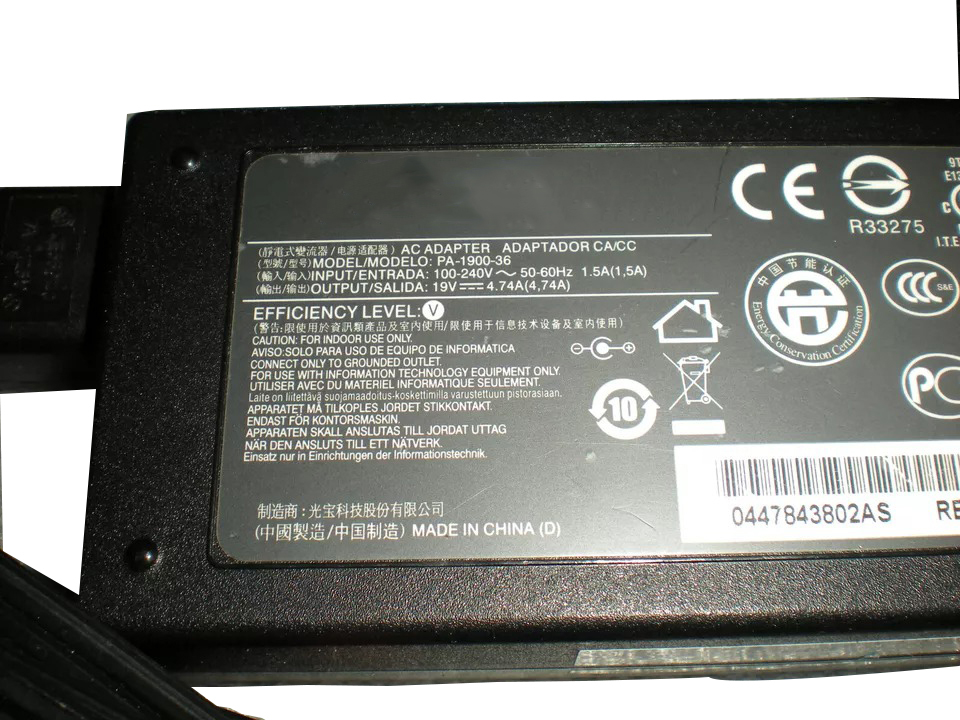 Hình ảnh Sạc dành cho Laptop Asus K55, K55A, K55D, K55N Adapter 19.5V-4.74A hàng nhập khẩu.