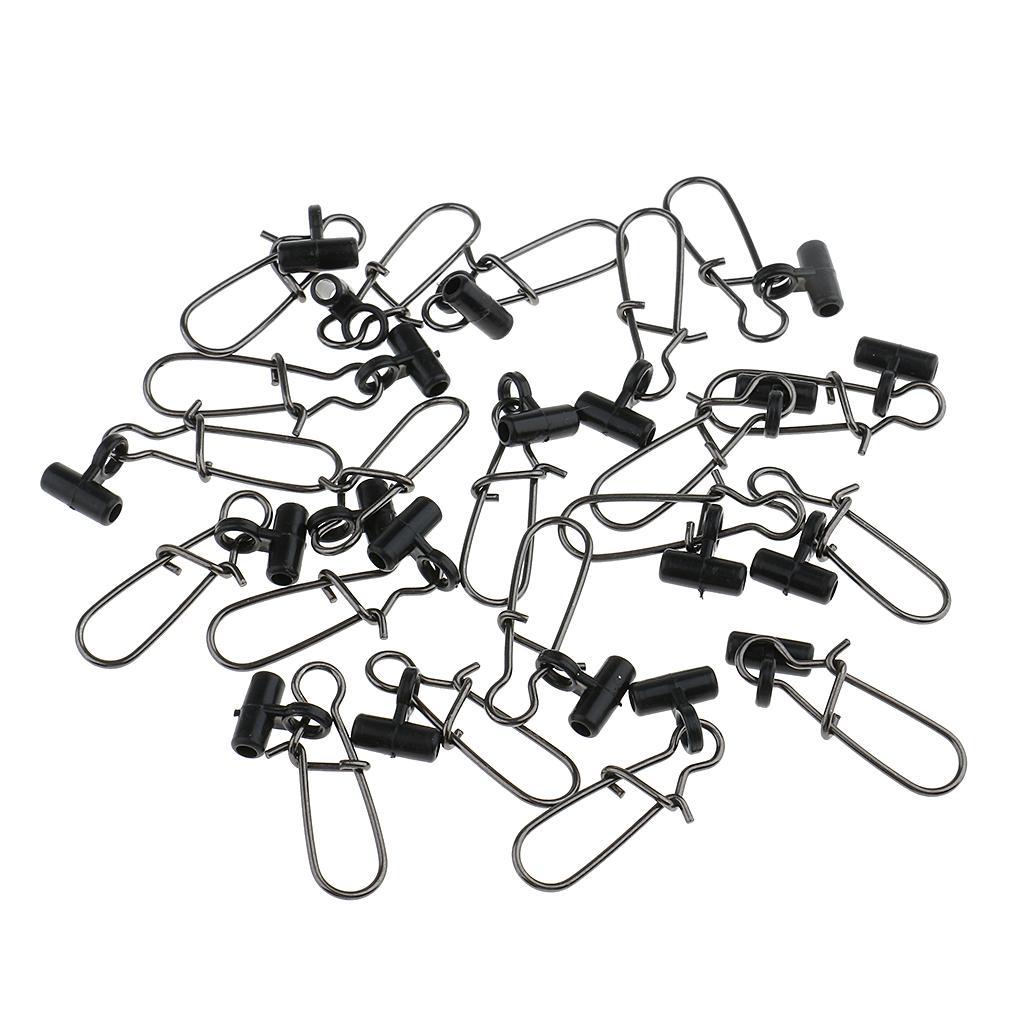 20Pcs Heavy Duty Sinker Slides with Stainless Steel Snaps High-strength Fishing Braid Line Sinker Slider Slides Swivels