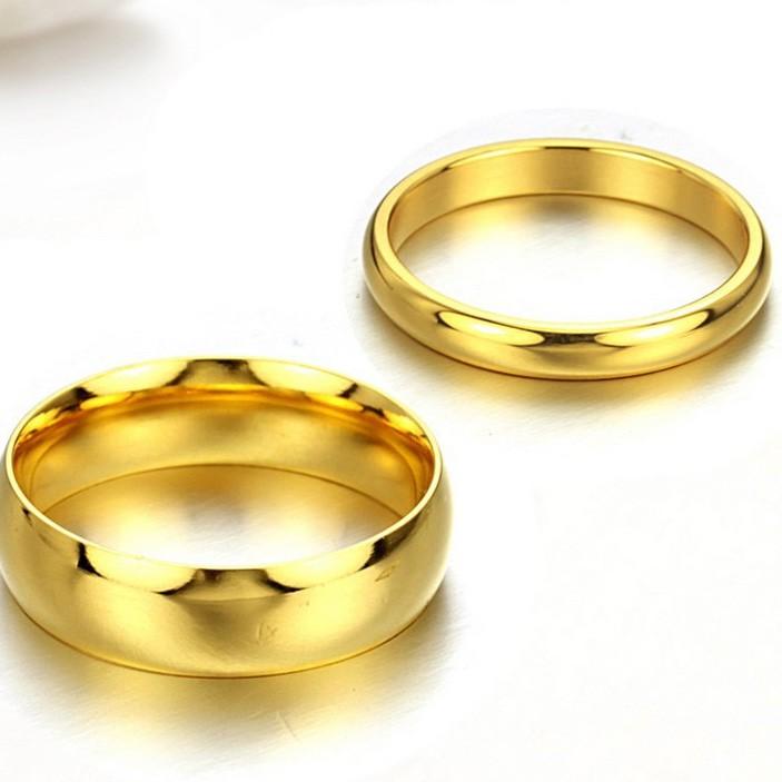 Nhẫn cặp titanium kiểu đơn giản BHN69
