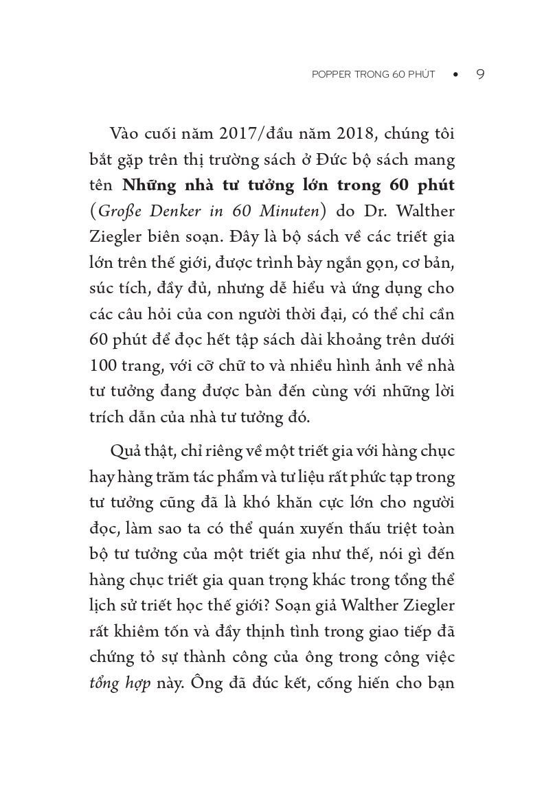 Những Nhà Tư Tưởng Lớn - Popper Trong 60 Phút - Vanlangbooks