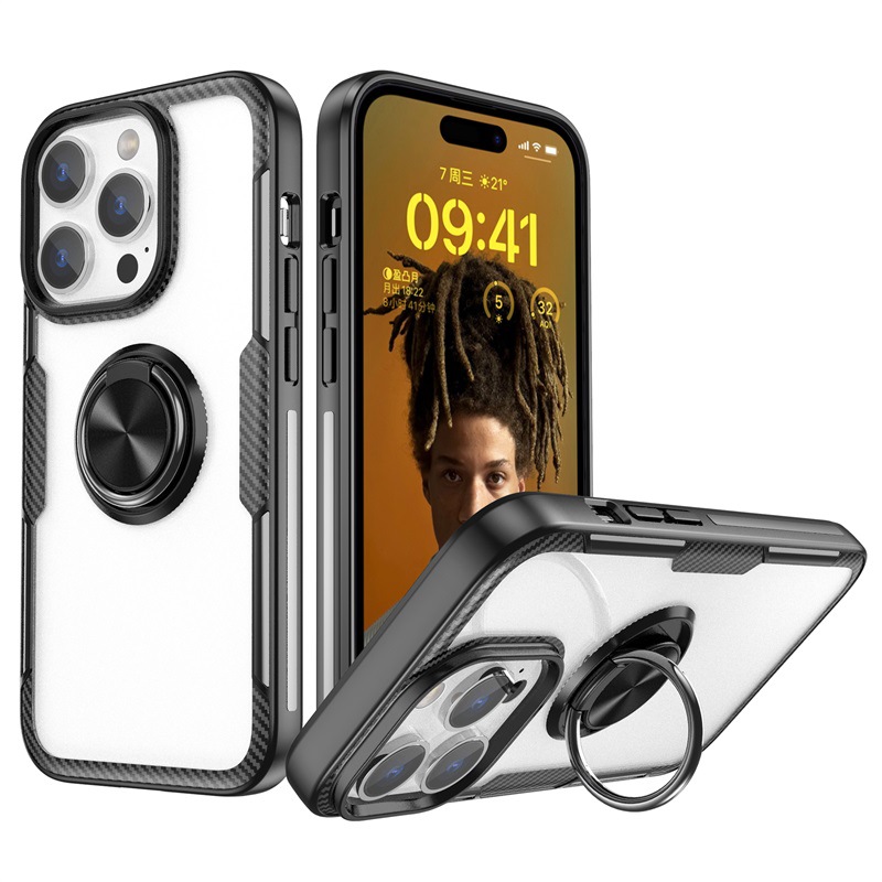 Ốp lưng dành cho iPhone 12 pro max/ 12 trong suốt viền mầu kèm vòng iring