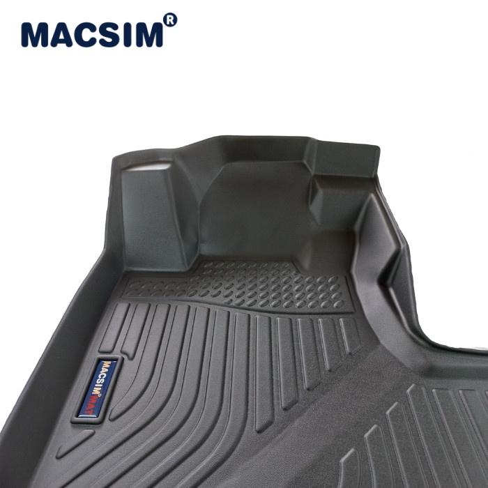 Thảm lót sàn xe ô tô Honda CRV 2007-2012 Nhãn hiệu Macsim chất liệu nhựa TPE cao cấp màu đen