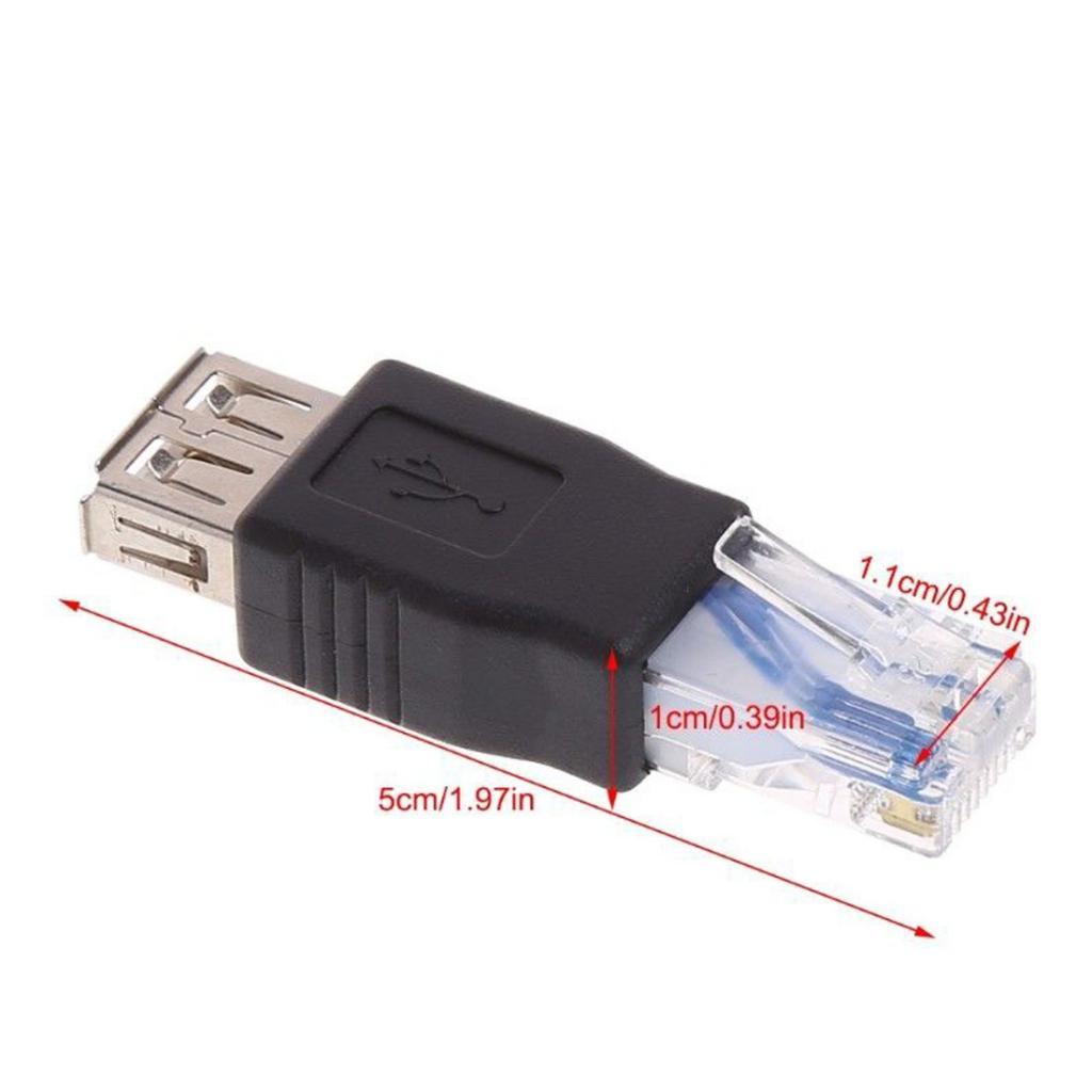 10 Pieces  Male to USB Female LAN Network Sockets Adapter Converter