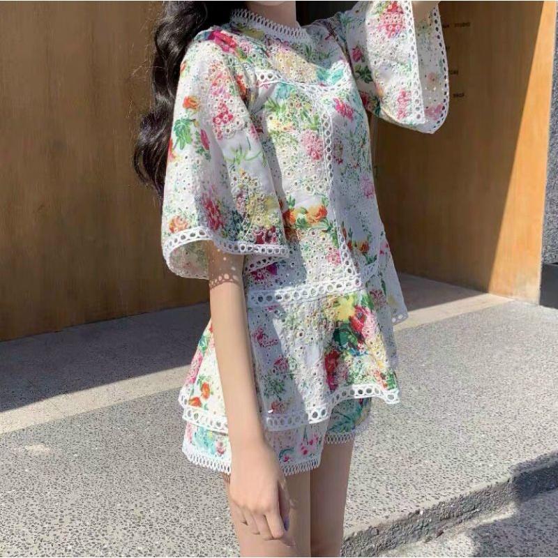 SÉT BỘ SHORT XÔ REN HOA