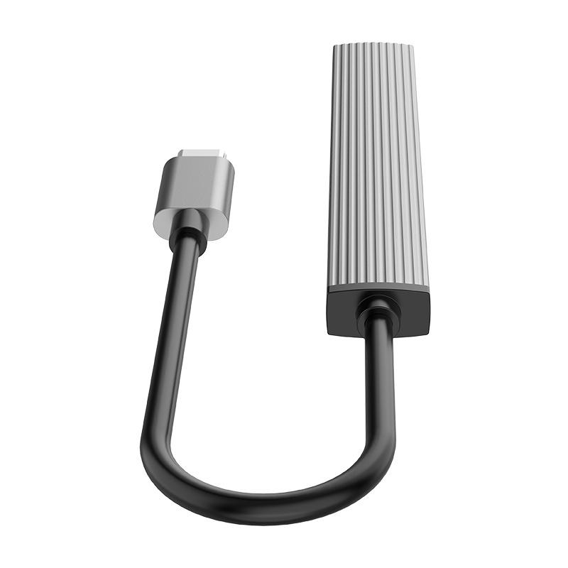 Hub Type C ra 3 cổng USB kèm đọc thẻ nhớ TF Orico AH-12F-GY - Hàng Chính Hãng