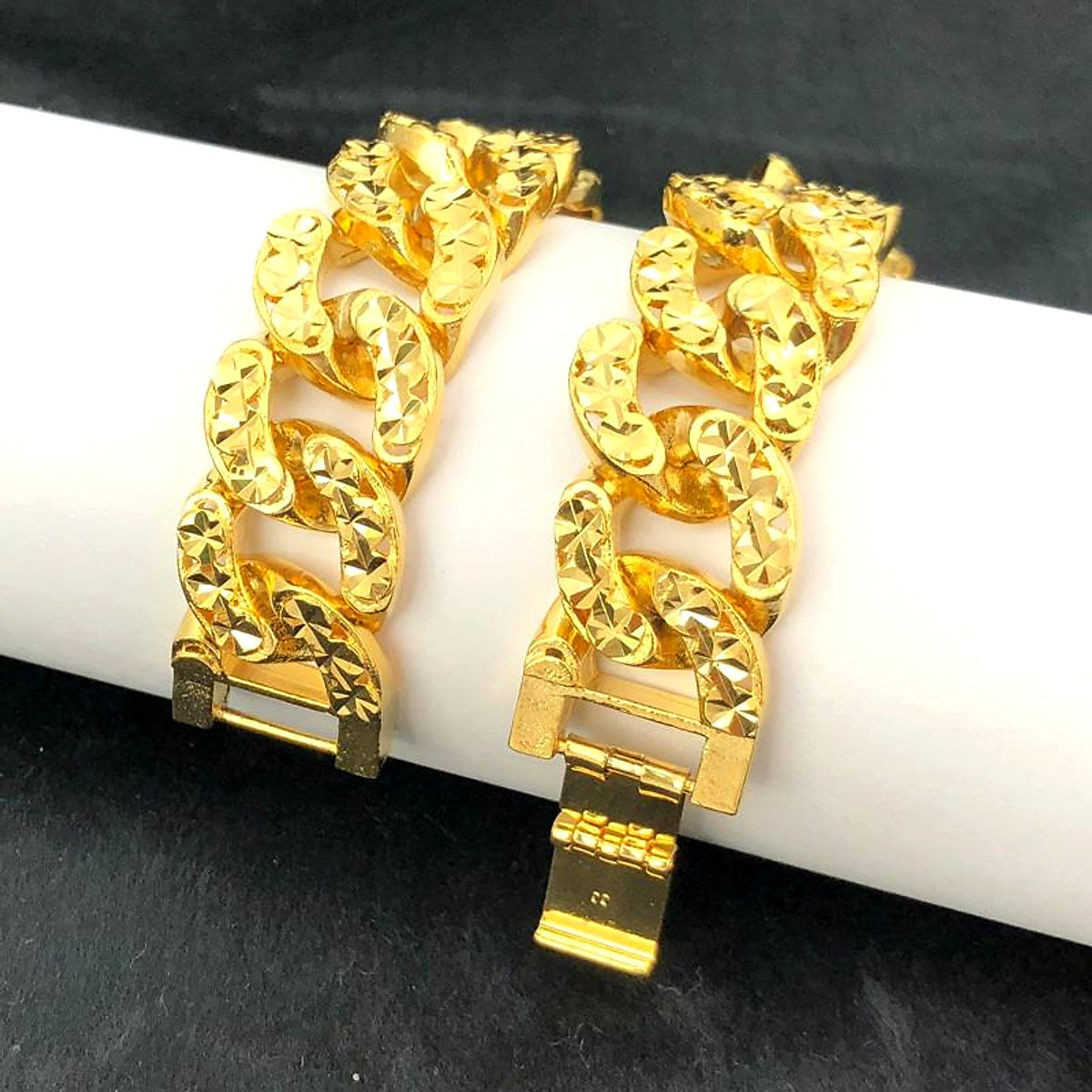 Lắc Tay Nam Mạ Vàng 24K Chạm Rồng