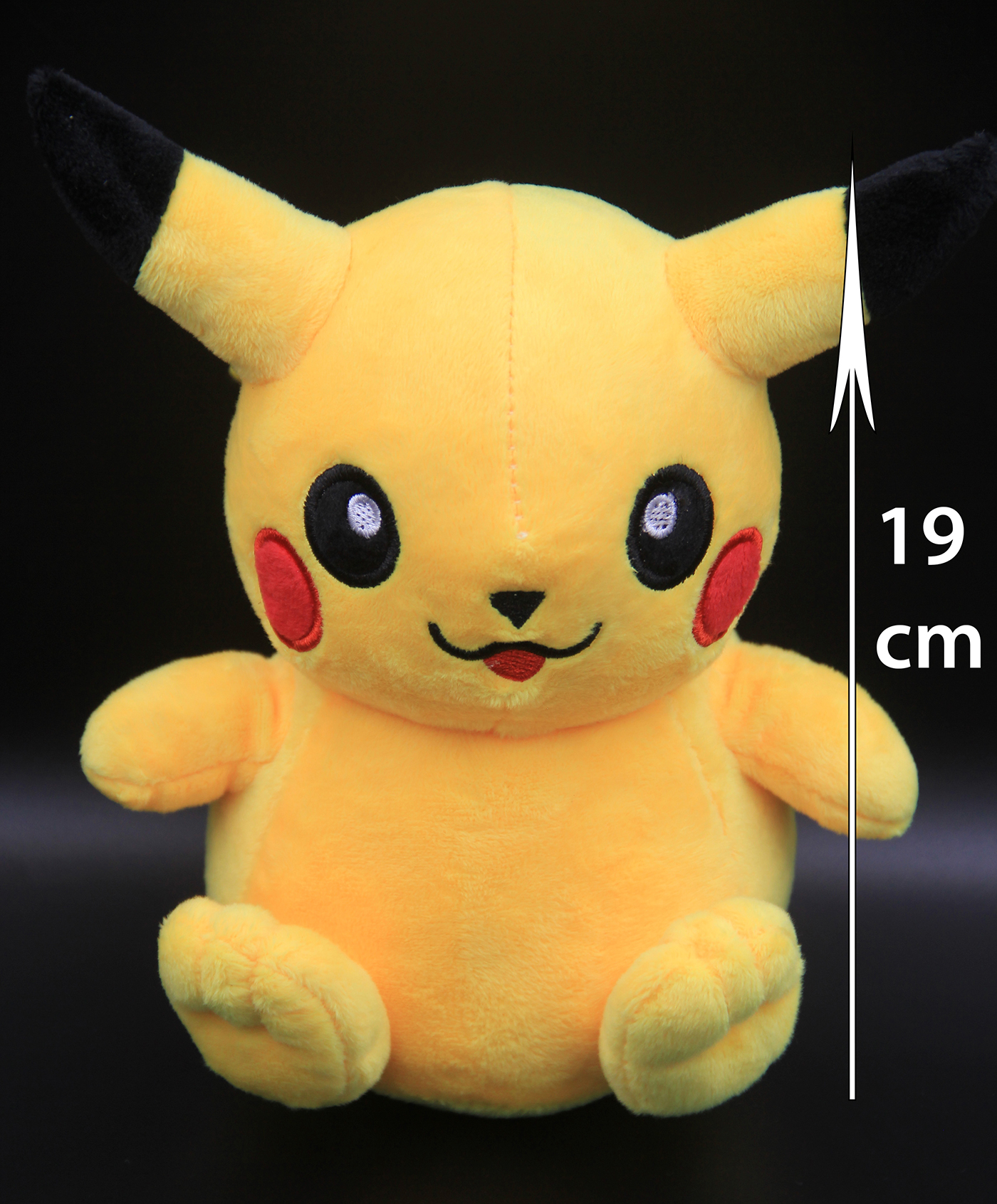 Gấu Bông/ Thú Nhồi Bông POKEMON PIKACHU Siêu Dễ Thương 19 cm (Tặng kèm móc khóa da bò thật màu ngẫu nhiên) BA00157