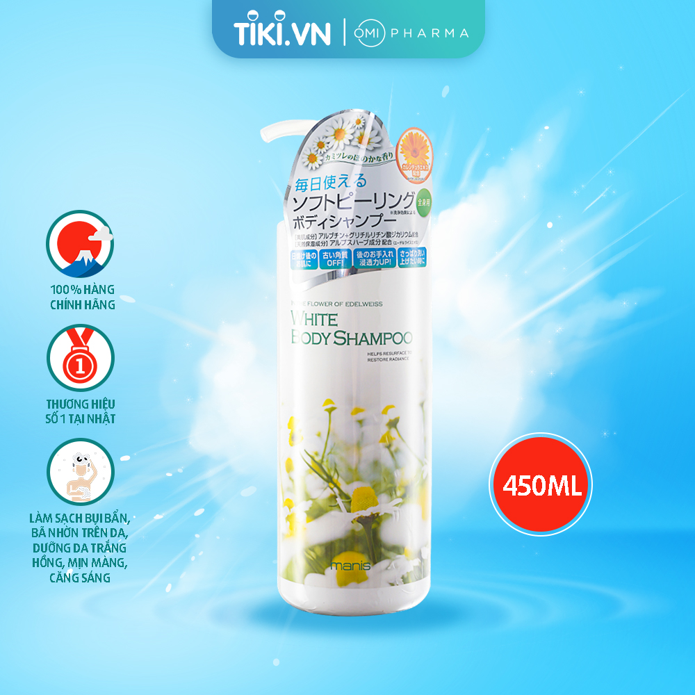 SỮA TẮM MANIS TRẮNG DA  HƯƠNG HOA CÚC NHẬT BẢN  (CHAI 450ML)