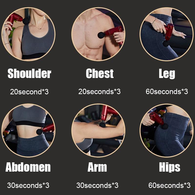 Portable Massage Gun Deep Muscle Massage Relaxation Pain Relief for Neck Back Foot Leg Vibrating Fascia Gun Muscle Massager