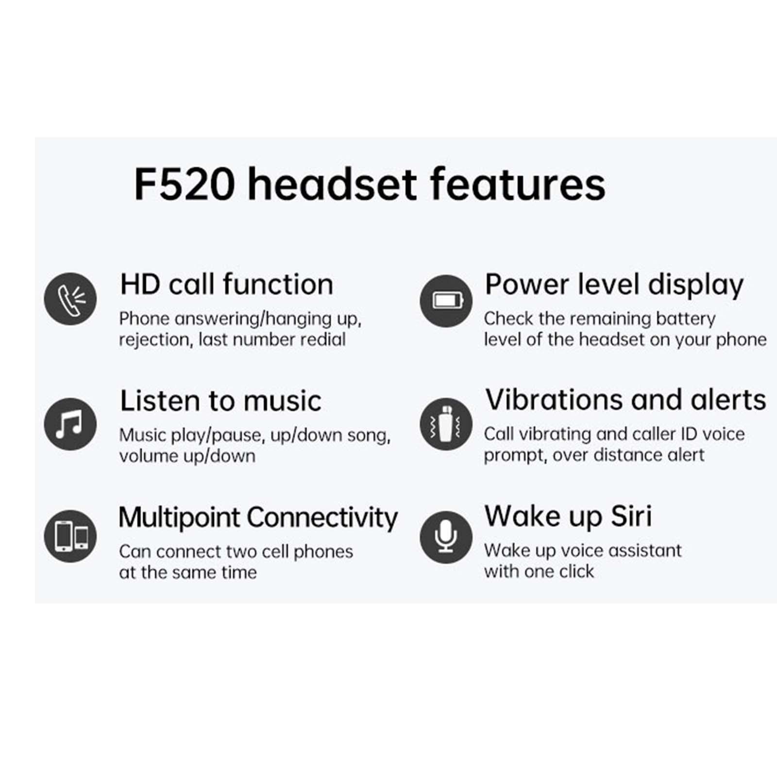 USB  Headset One Drag Two Mic 5.0 for Driving Sports Bike Silvery