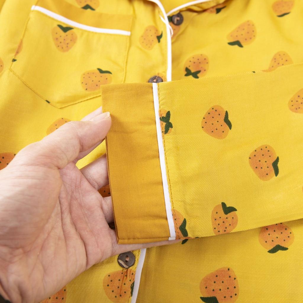 Bộ quần áo trẻ em dài tay Bộ pijama Chất liệu thô hàn cho bé gái từ 18-30kg PIKA KIDS