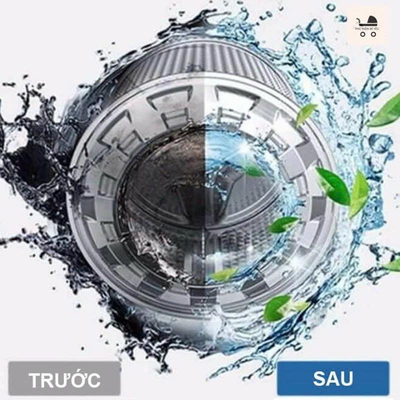 Combo 2 gói Bột vệ sinh máy giặt - tẩy lồng máy giặt - viên tẩy máy giặt phù hợp cửa đứng, cửa ngang Hàn Quốc Làm Sạch