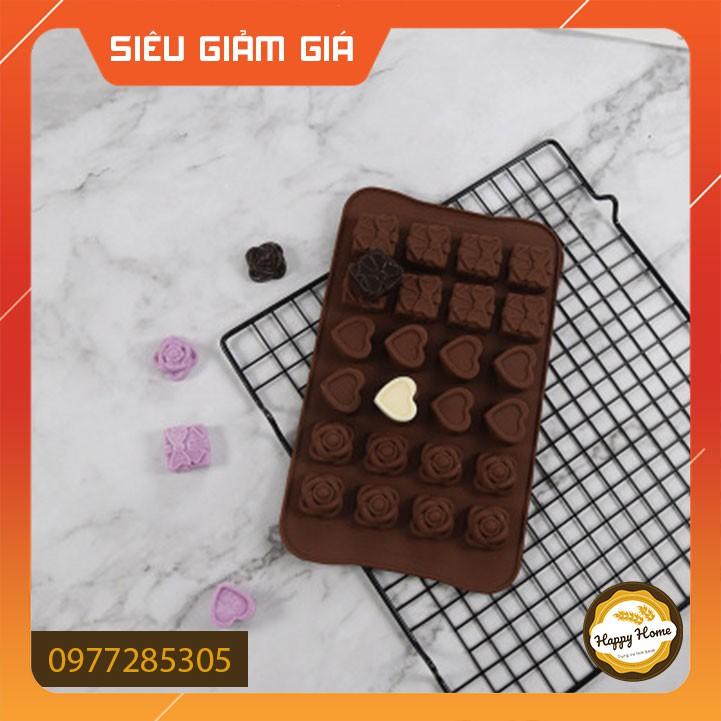 Khuôn silicon làm socola hình Trái Tim - Hoa Hồng - HÀNG MỚI VỀ