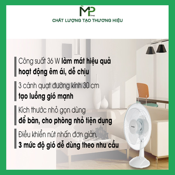 Quạt Bàn Comfee CF-TF3008MB 36W - Hàng Chính Hãng