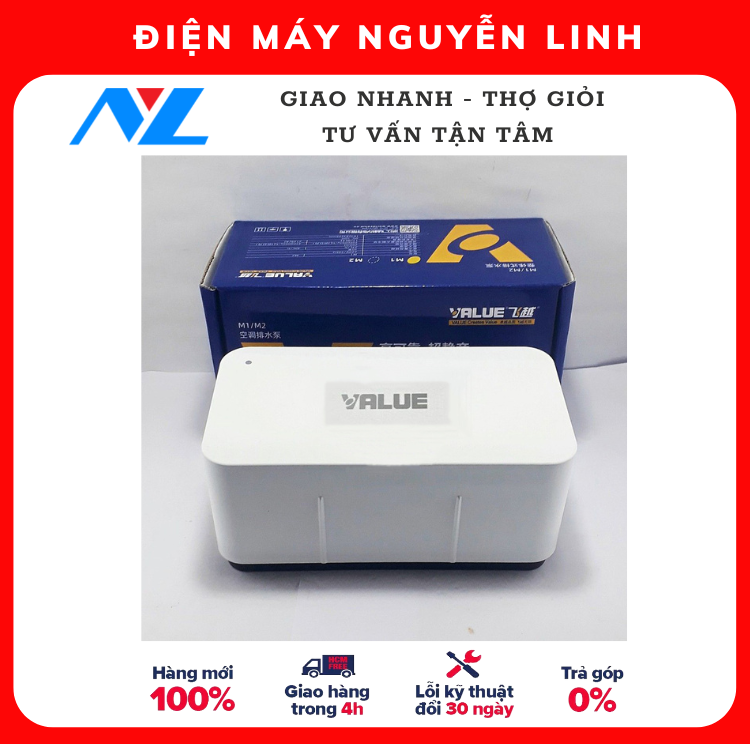 Máy bơm xả nước thải máy lạnh điều hoà Value, Bơm nước ngưng M1, Bơm xử lý nước thải VALUE M1