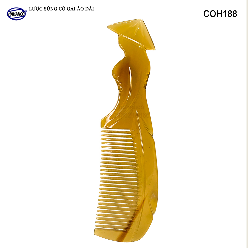 Lược Sừng Cô Gái Áo Dài Việt Nam COH188 - Quà Tặng Đầy Ý Nghĩa - chải tóc mỗi ngày giúp tóc suôn mượt - HAHANCO