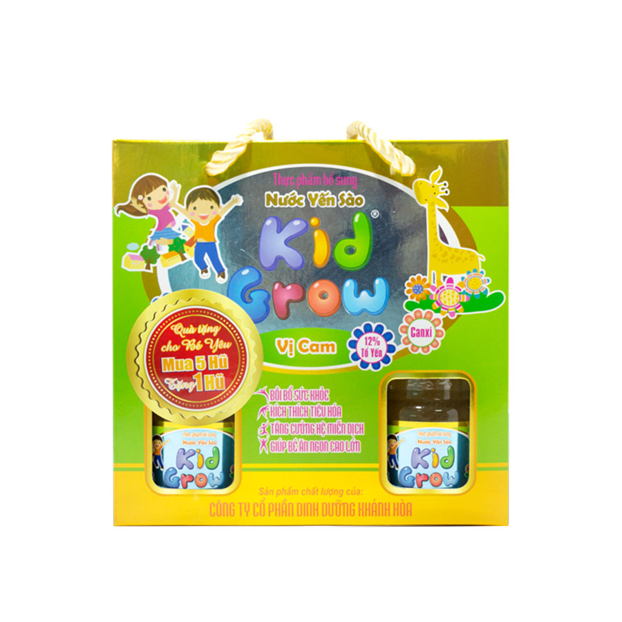 Nước yến sào 12% Tổ Yến KIDGROW Hương Cam Khánh Hòa Nutrition - Hộp 70ml