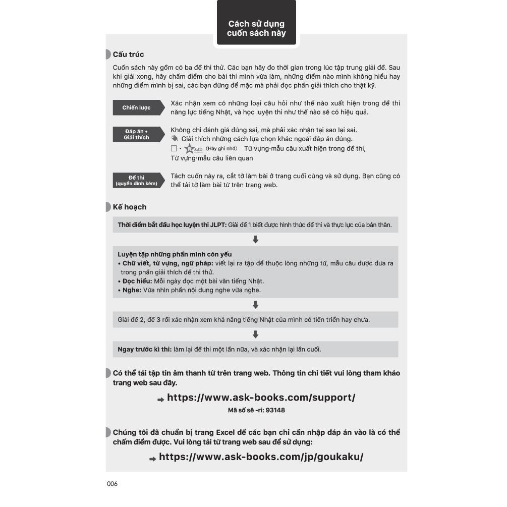 Kỳ Thi Năng Lực Nhật Ngữ N3 - Bộ Đề Luyện Thi 3 Bộ Đề - Bản Quyền