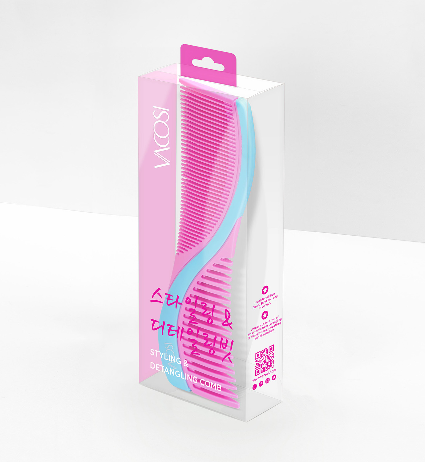 Lược cổ điển 2 đầu VACOSI DUAL USE HAIR COMB - C15
