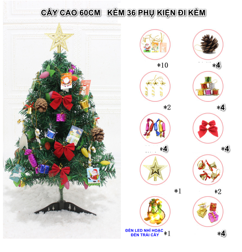 Cây thông  NHIỀU SIZE loại tán dày rậm Cây Thông Trang Trí Noel