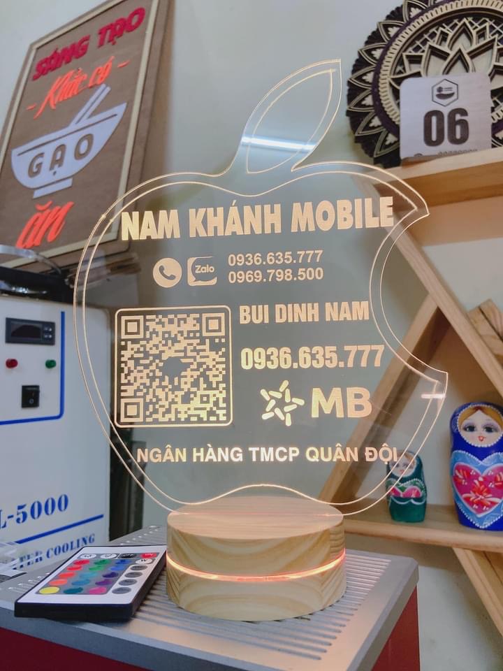 Logo shop - Bảng STK quét mã QR - Đèn led mica