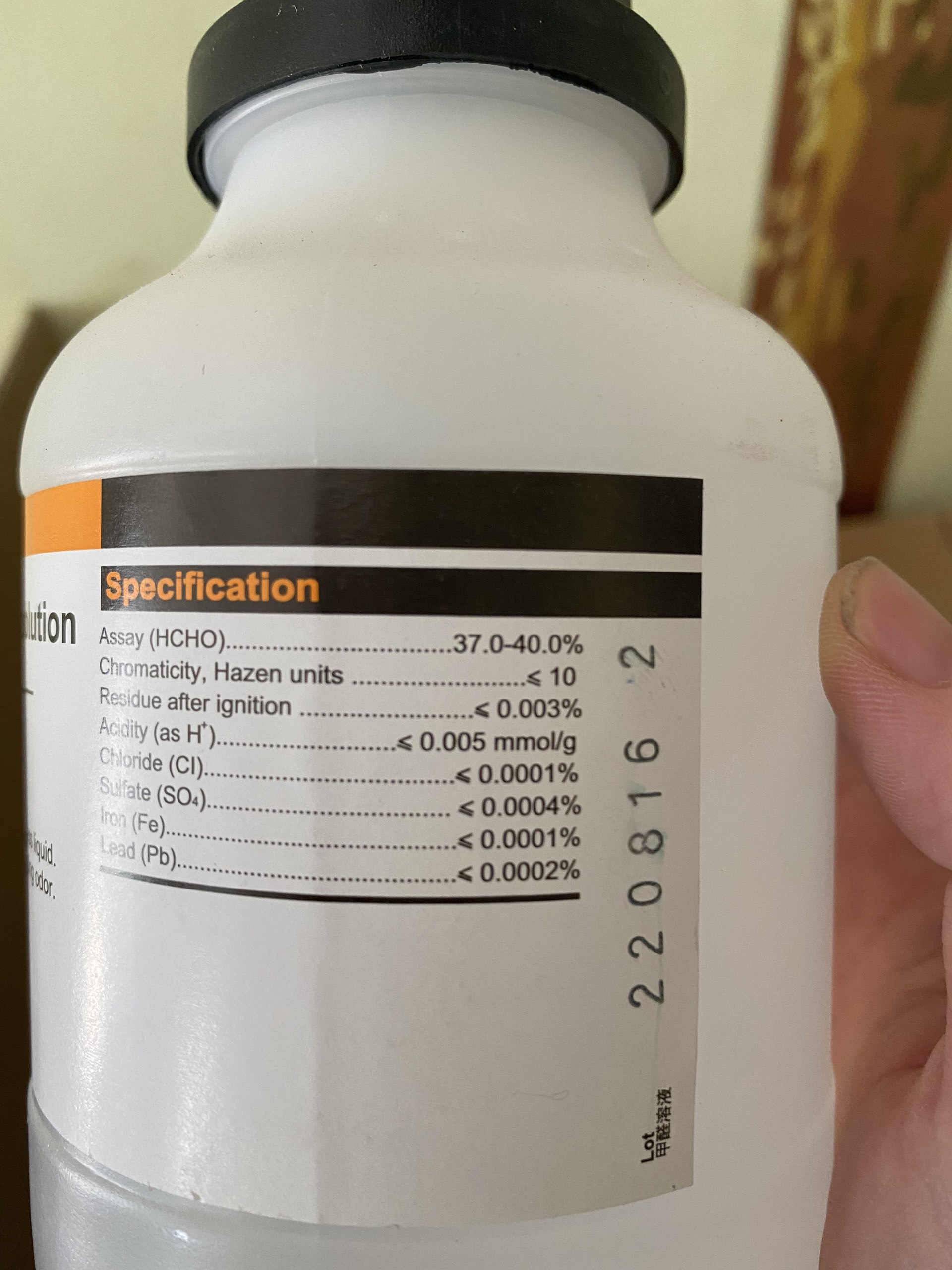 Formol sát khuẩn, formoldehyde sát khuẩn ao nuôi tôm cá, chai 500ml