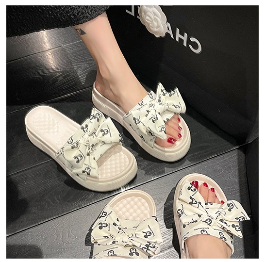 Dép bánh mì quai vải Mickey cute dễ thương teen S253
