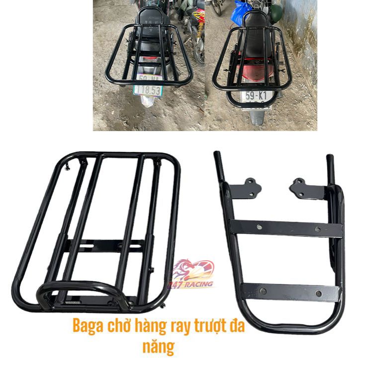 BAGA chở hàng Ray Trượt Đa Năng Wave RS A RSX110 WS110.....thép sơn tĩnh điện đen bóng