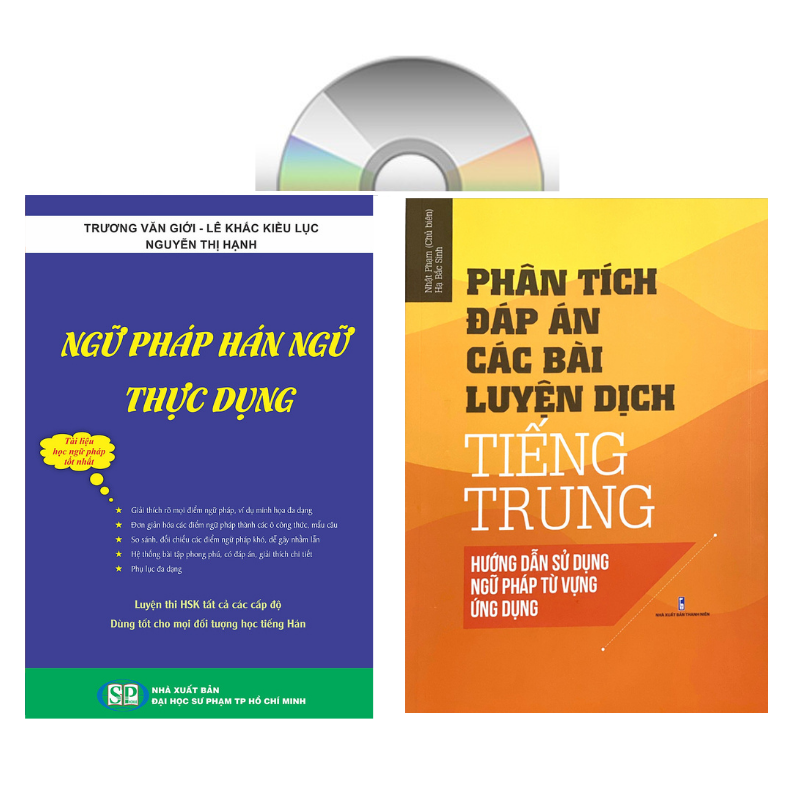 Sách - Combo: Ngữ Pháp Hán Ngữ Thực Dụng + Phân tích đáp án các bài luyện dịch Tiếng Trung + DVD tài liệu