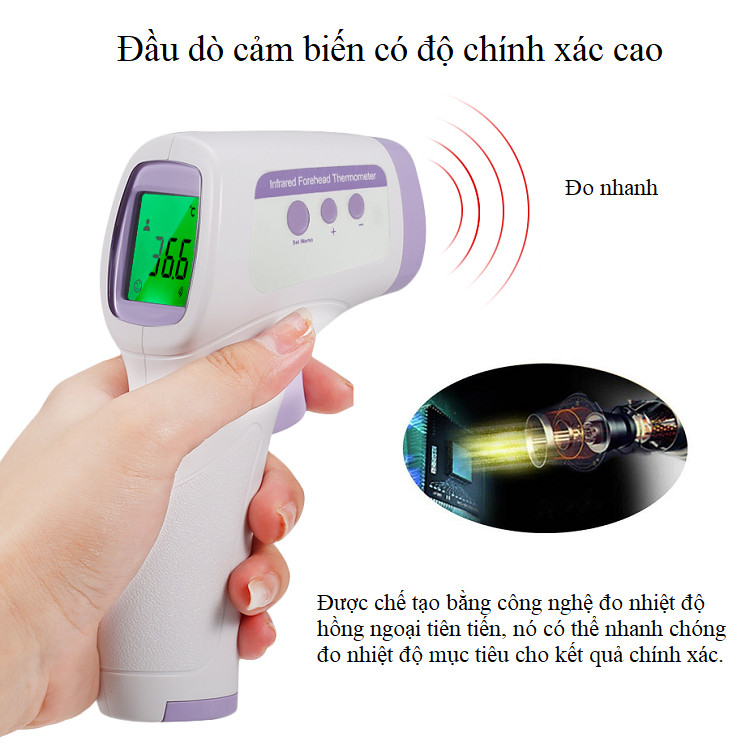 Nhiệt kế điện tử cho bé yêu, tích hợp đo nhiệt độ nước, sữa, thức ăn ... đa năng, đo nhanh chỉ 1s