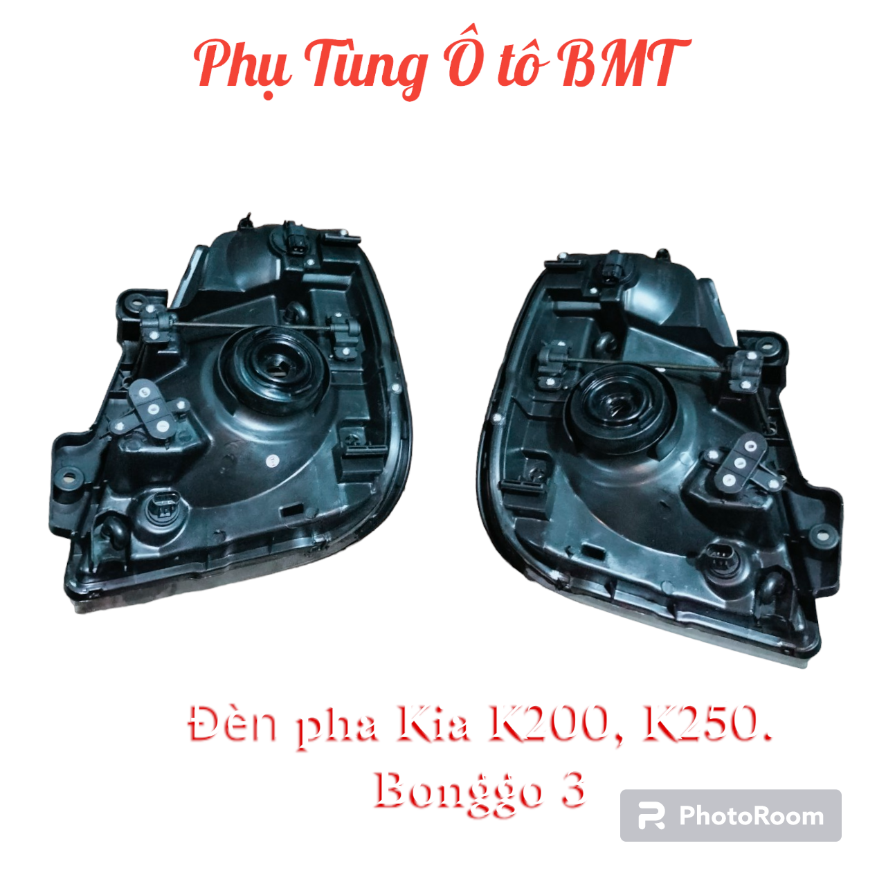 Đèn pha xe tải Kia K200, Kia K250, Kia Bonggo 3, mặt màu đen