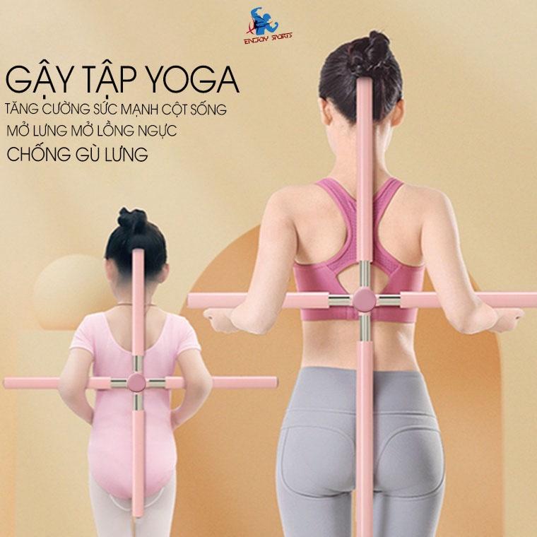 Gậy Tập Yoga Định Hình Tư Thế Lưng Vai, Chống Gù Lưng, Bằng Thép Không Gỉ Cải Thiện Vóc Dáng Cho Dân Văn Phòng